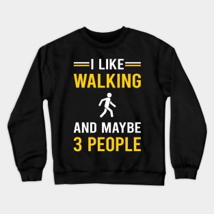 3 People Walking Crewneck Sweatshirt